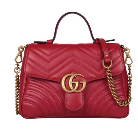 gucci bag red leather|red gucci bag sale.